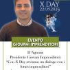GIOVANI IMPRENDITORI CONFCOMMERCIO: X DAY E’UNA SFIDA AL PENSIERO COMUNE