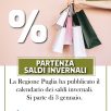 SALDI INVERNALI: DAL 3 GENNAIO AL 28 FEBBRAIO SHOPPING CONVENIENTE E SOSTEGNO AL COMMERCIO DI PROSSIMITÀ